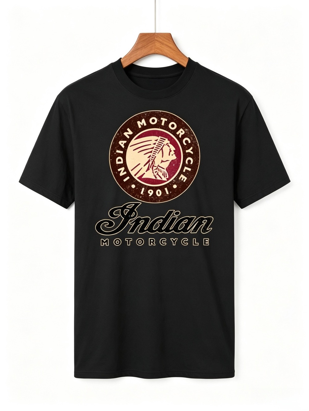 Indian Motorcycle T Shirt Retro Biker Classic Logo Graphics T-shirt Unisex